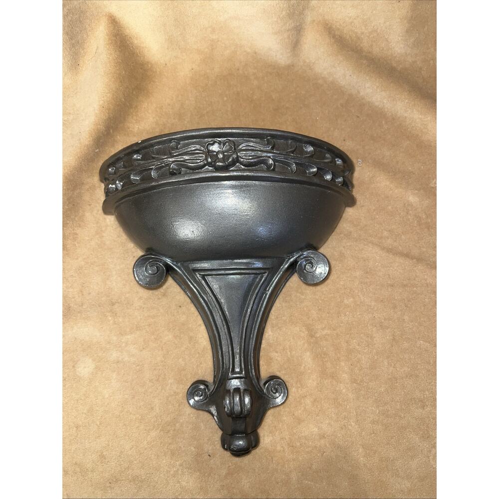 Vintage Knickknack‎ Shelf Charcoal Resin Sheen 8x8 In